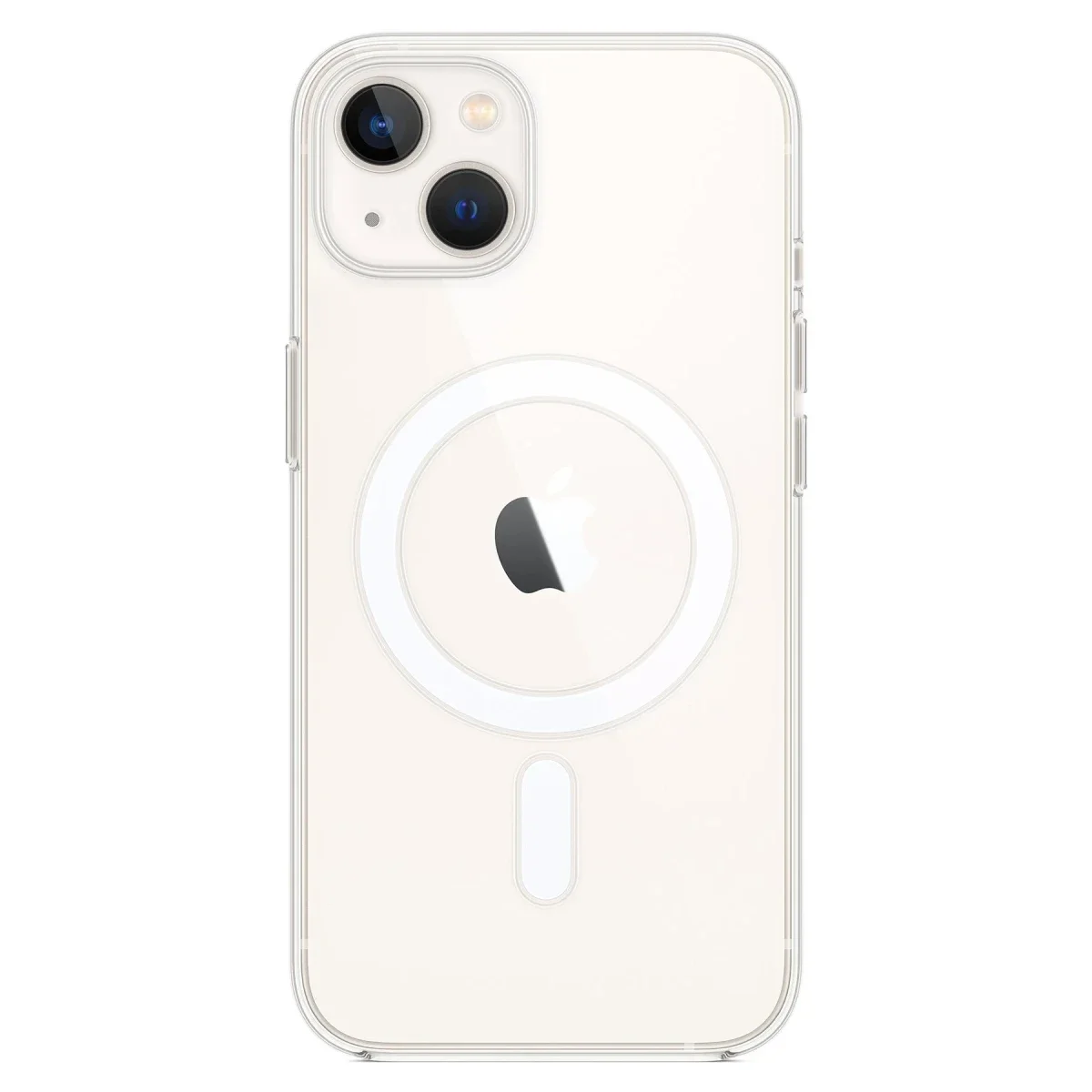 Apple iPhone 14 Kılıf Magneticsafe Şeffaf Silikon - Şeffaf görsel 2