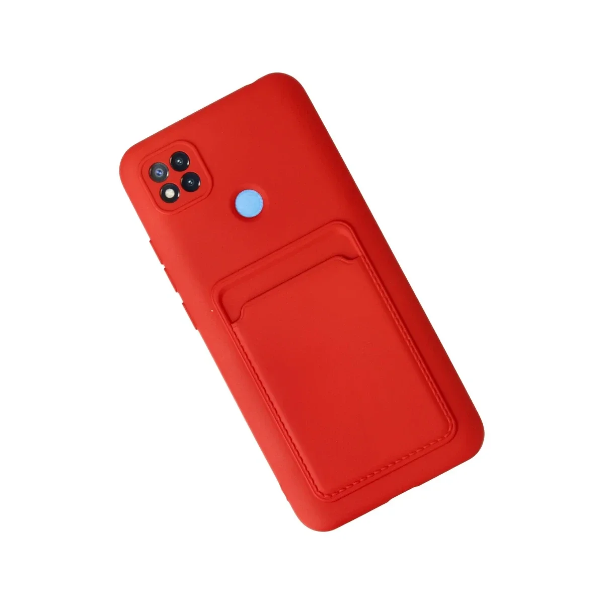 Xiaomi Redmi 9C Kılıf Kelvin Kartvizitli Silikon - Kırmızı görsel 3