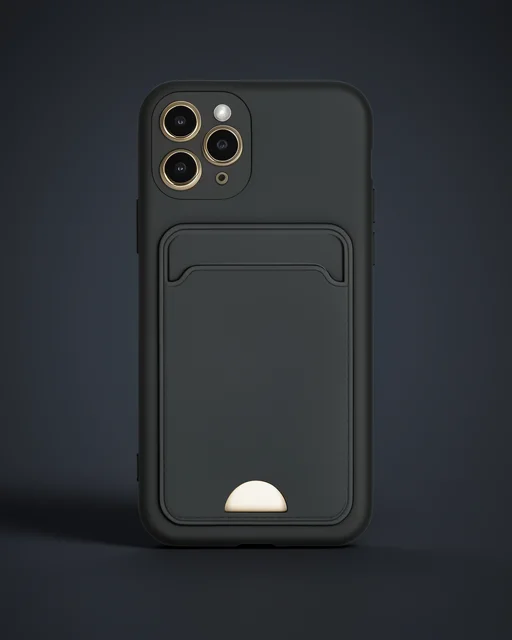 Apple İphone 11 Pro Kılıf Kelvin Kartvizitli Silikon - Siyah
