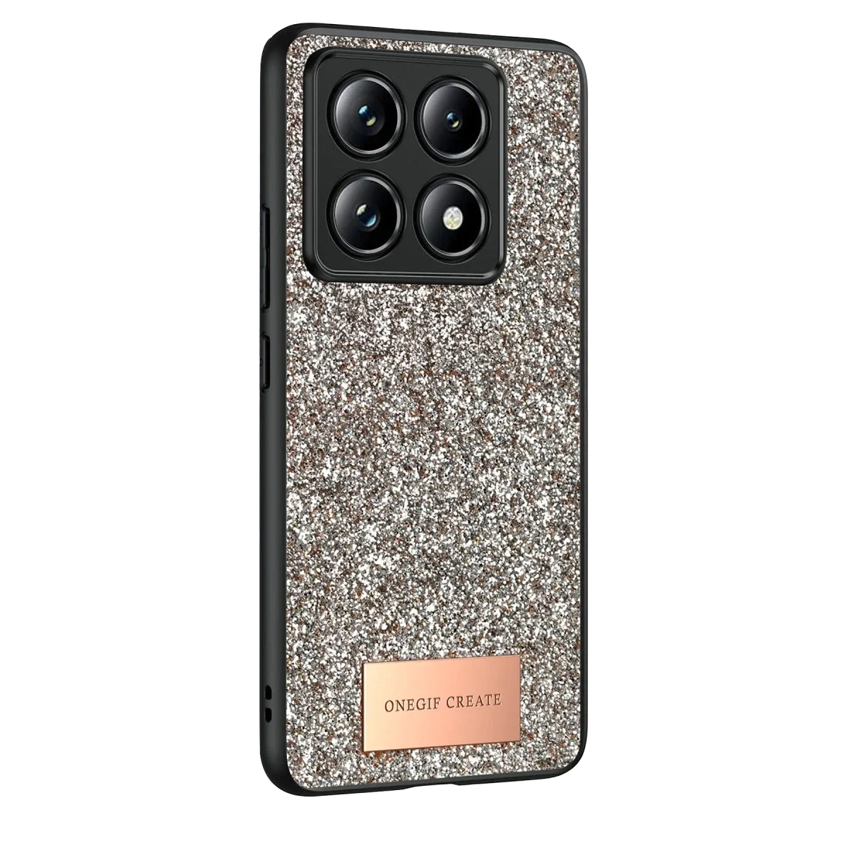 Onegif Xiaomi Mi 14T Pro Bright Simli Kapak - Gold görsel 2