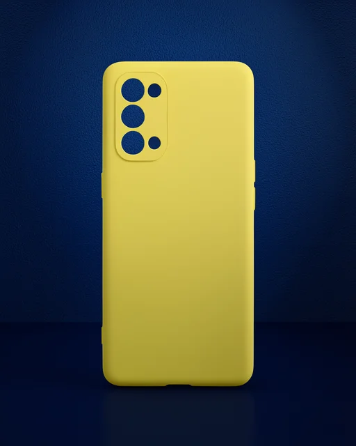 Oppo Reno 5 Pro Kılıf Nano İçi Kadife Silikon - Sarı