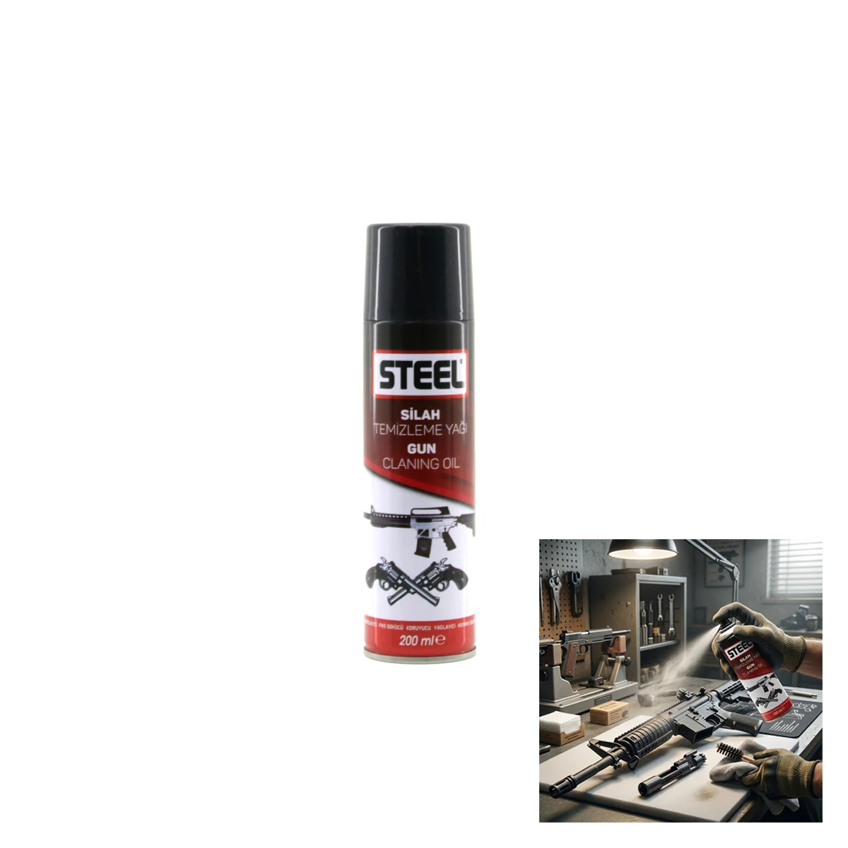 Silah Temizleme Yağı Sprey 200 ml görsel 2