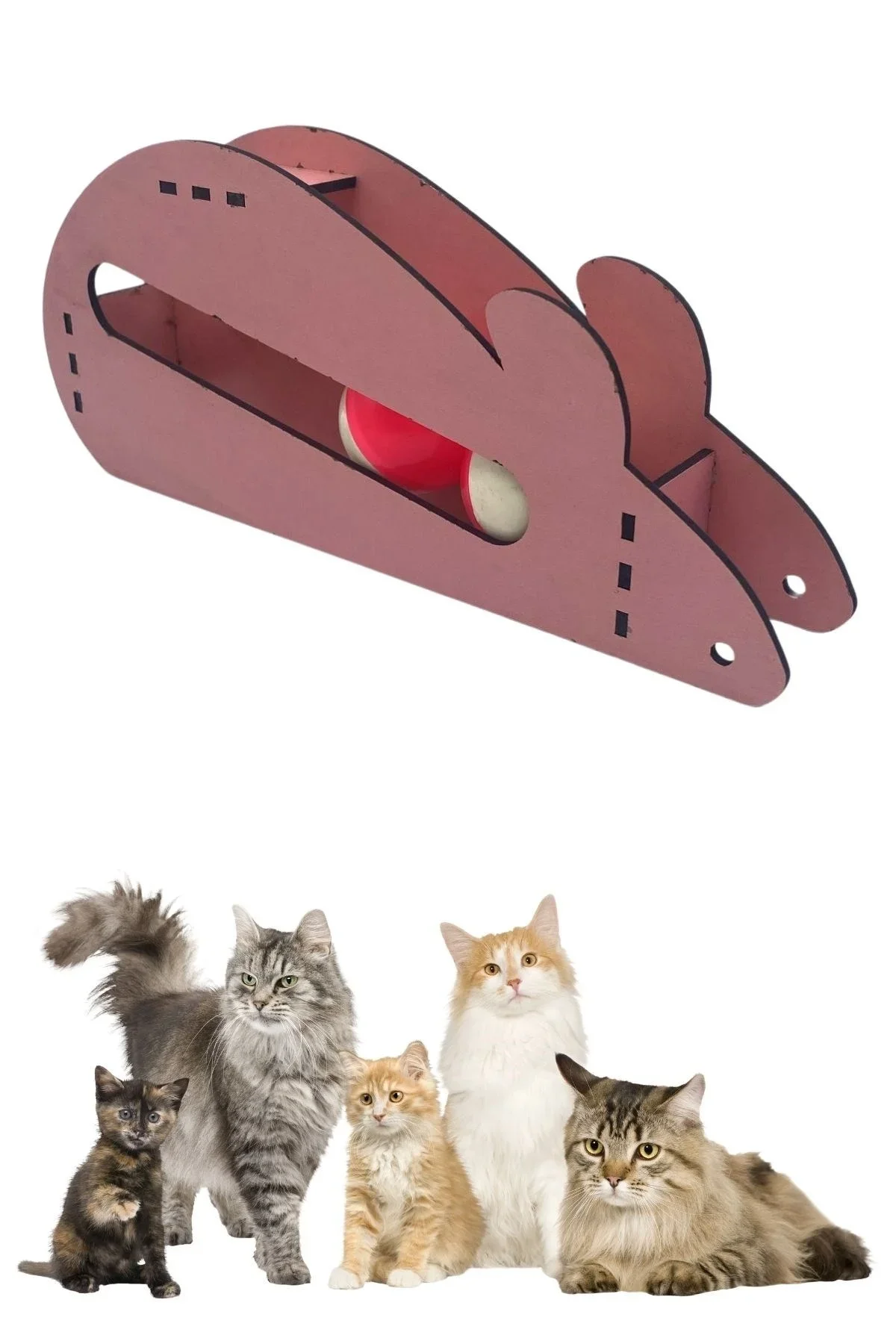 Fare Kedi Oyunu Ahşap 2 Toplu Kedi Oyuncağı Tahta Kedi Oyunu Tahta Fare Ve Toplu Oyuncak görsel 5