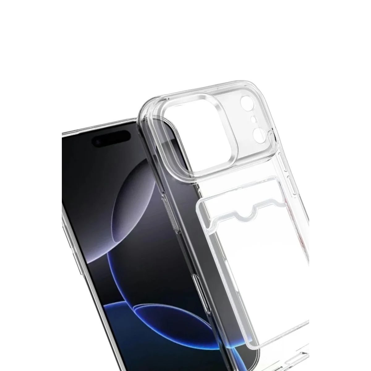 Apple İphone 17 Pro Max Kart Şeffaf Silikon - Şeffaf görsel 2