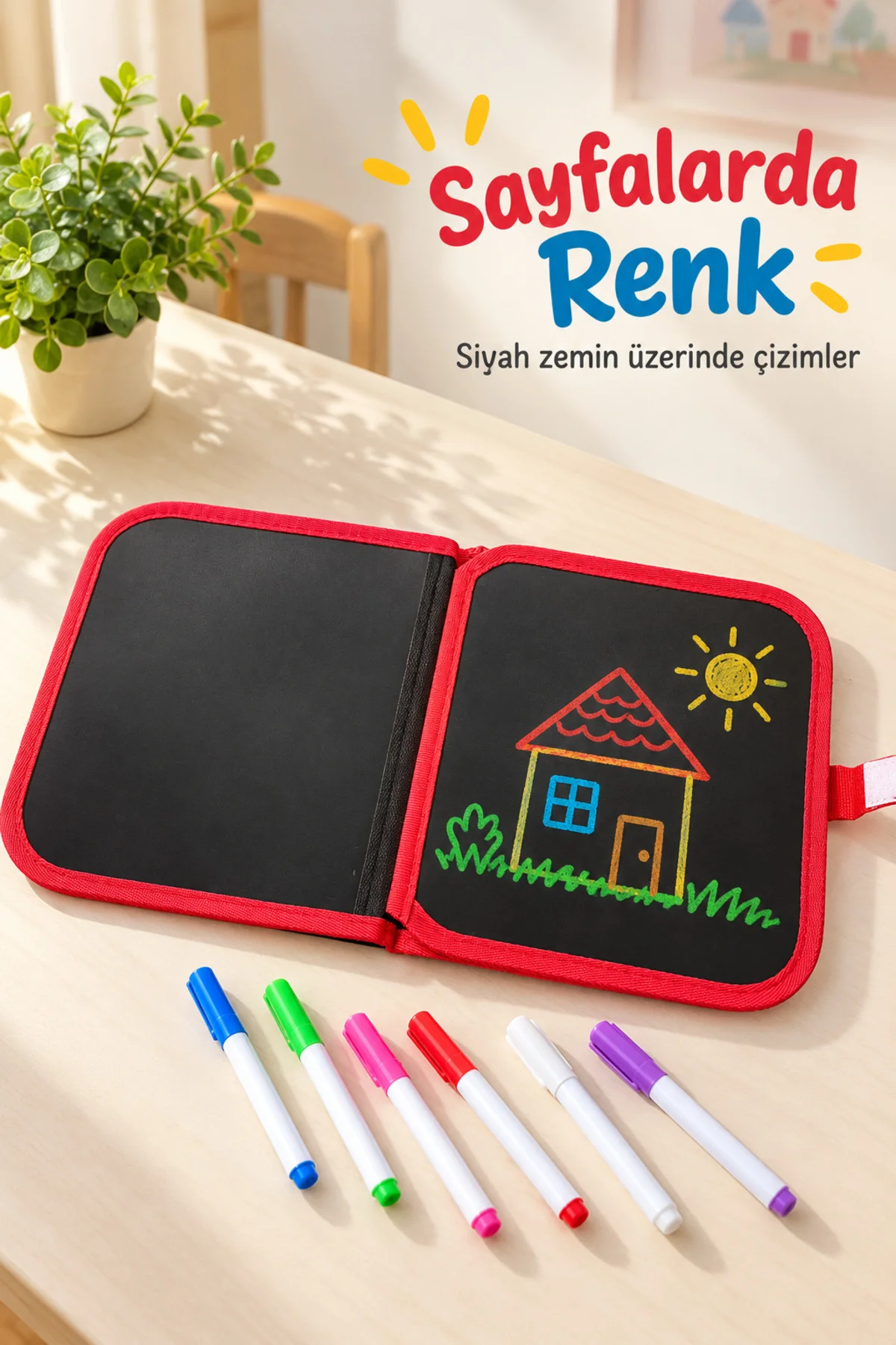 Çizim Kitabı Siyah İç Yüzeyli Kumaş Kenarlı görsel 5