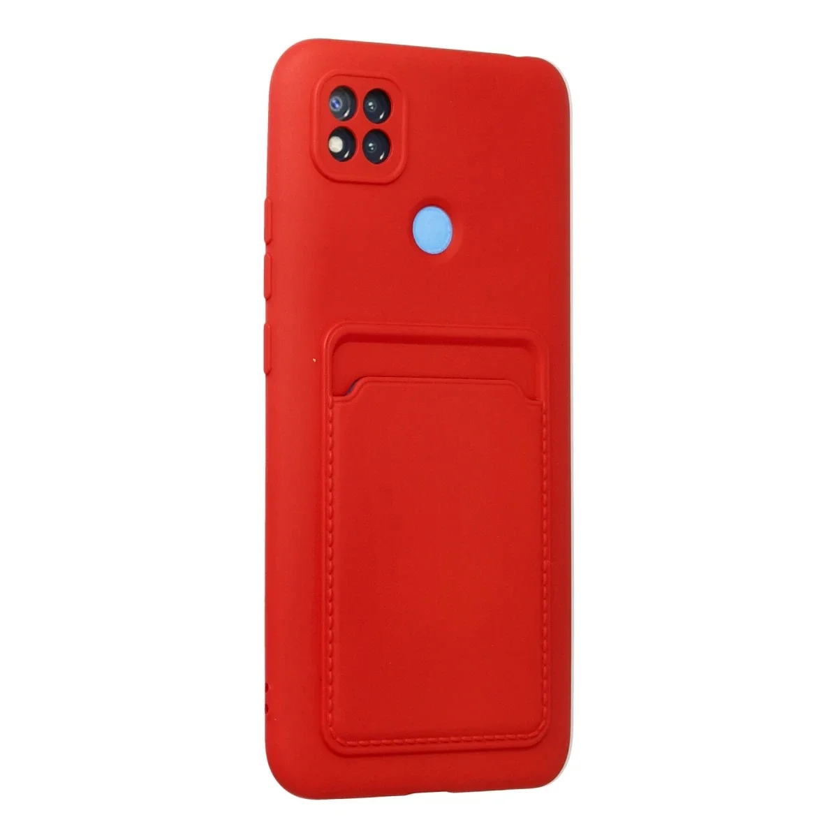 Xiaomi Redmi 9C Kılıf Kelvin Kartvizitli Silikon - Kırmızı görsel 2