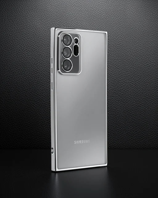 Samsung Galaxy Note 20 Ultra Kılıf Razer Lensli Silikon - Gümüş