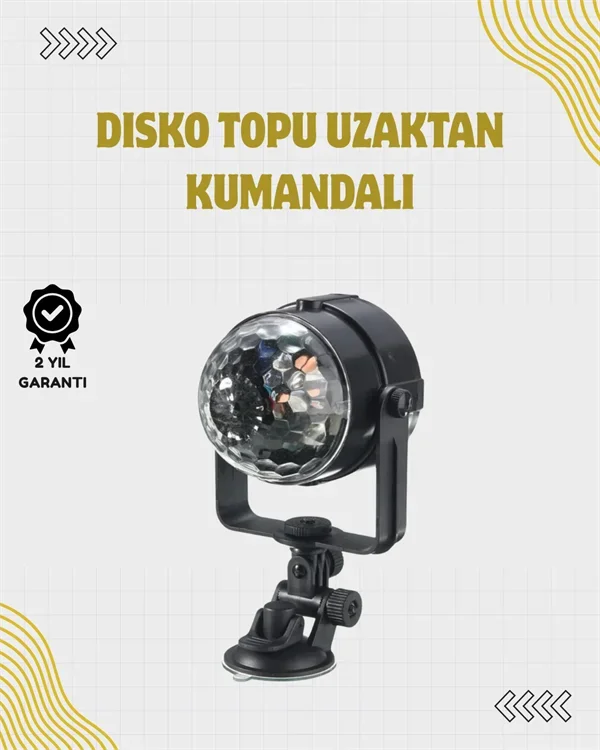 Uzaktan Kumandalı, Ses Kontrollü LED Disko Işığı - Parti ve Kulüpler İçin