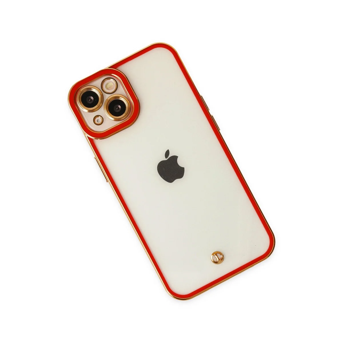 Apple İphone 14 Plus Kılıf Liva Lens Silikon - Kırmızı görsel 3