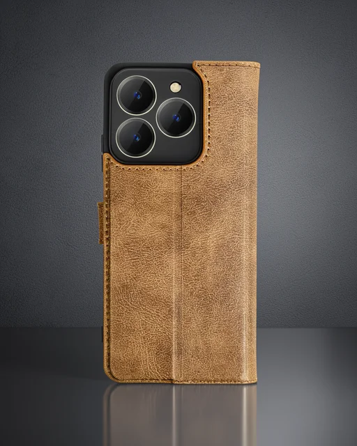 Realme C63 Kılıf Trend S Plus Kapaklı Kılıf - Taba