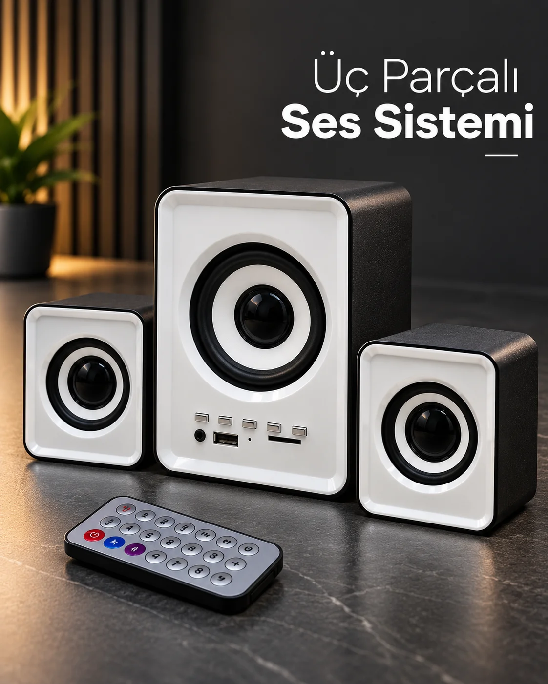 Bluetooth Özellikli Mini Dijital Hoparlör Seti