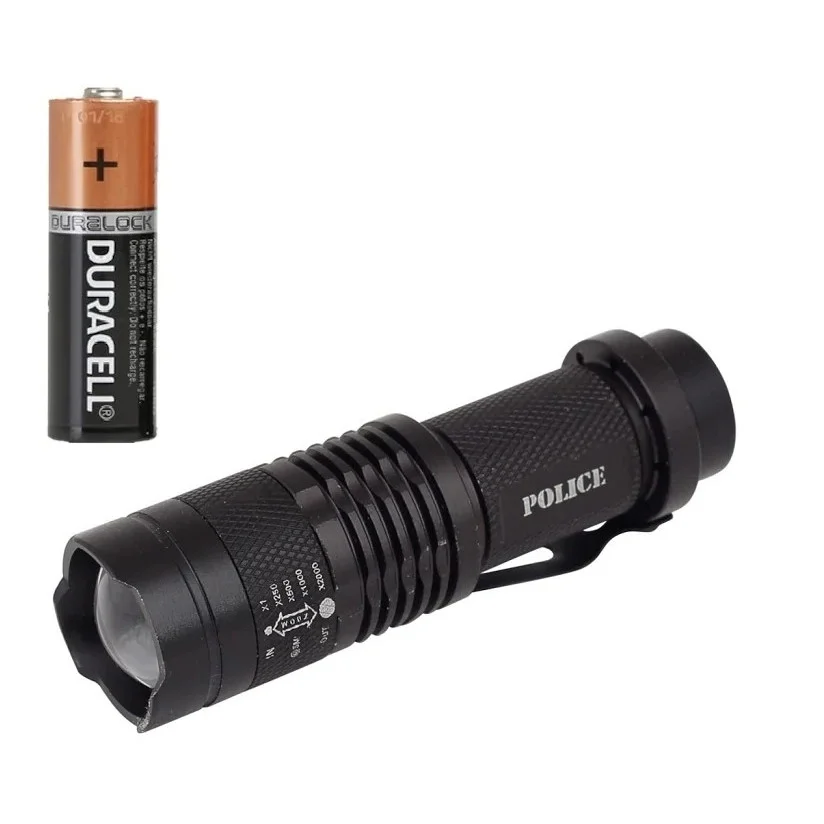 Cree Q5 LED Zoomlu Duracell Pilli Mini Feneri