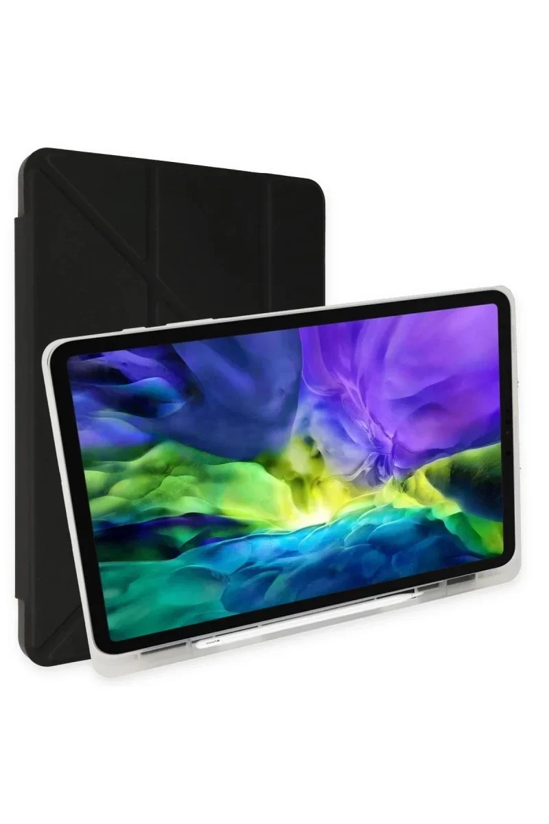 Samsung Galaxy P610 Tab S6 Lite 10.4 Kılıf Kalemlikli Mars Tablet Kılıfı - Siyah