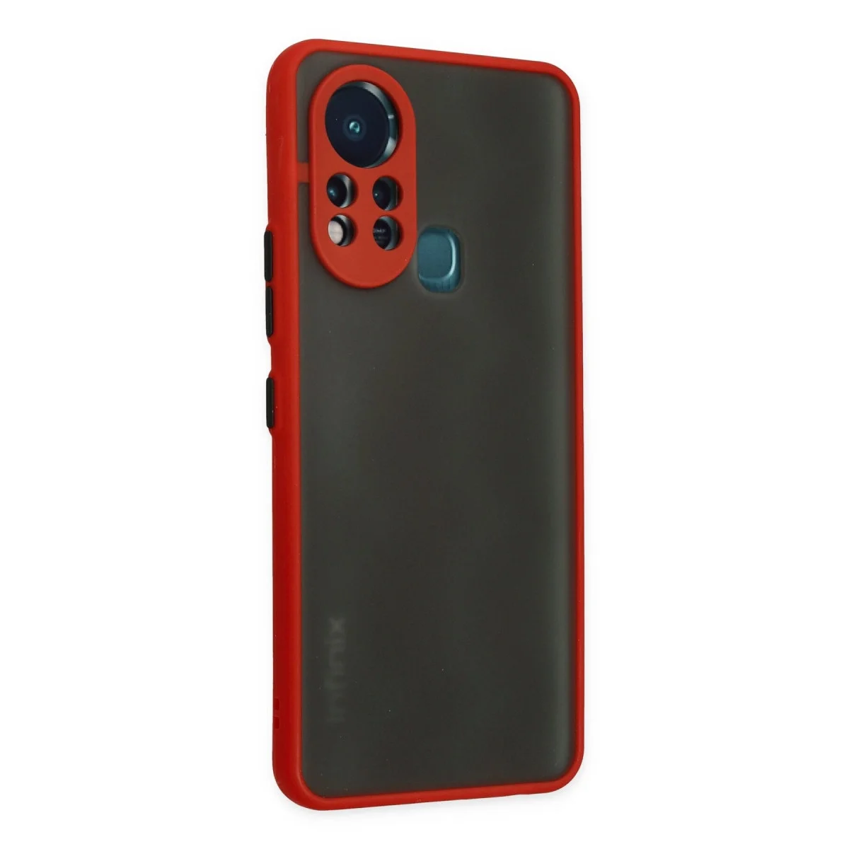 İnfinix Hot 11s Kılıf Montreal Silikon Kapak - Kırmızı görsel 2