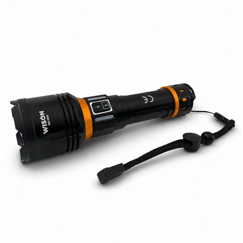WS-6565 25Watt 2300 Lümen USB Type-C Şarjlı El Feneri