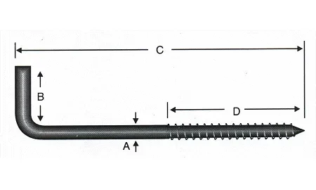 Vidalı Korniş Çivi No:6 - 4x60 - 100 Adet görsel 2