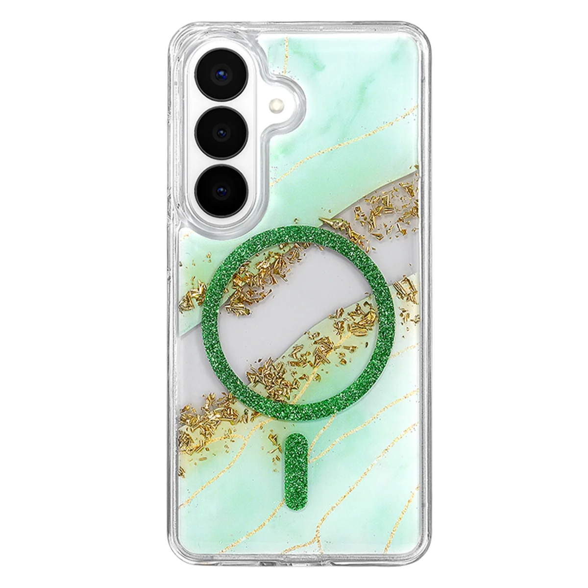 Onegif Samsung Galaxy S26 Lotus Simli Magsafe Kapak - Yeşil görsel 3