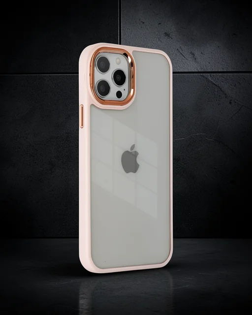 Apple İphone 12 Pro Max Kılıf Dora Kapak - Pudra
