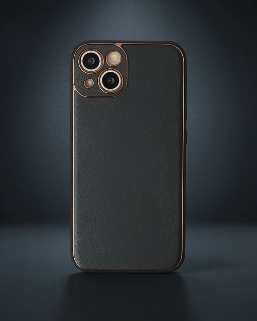 Apple İphone 14 Plus Kılıf Coco Deri Silikon Kapak - Siyah