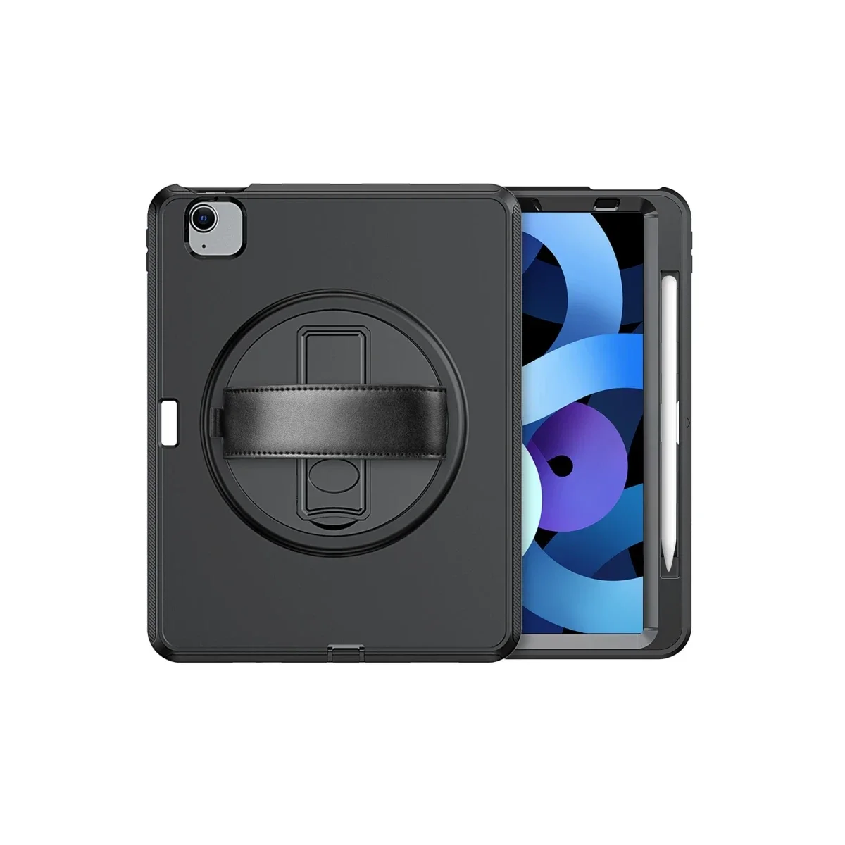 Apple iPad 2025 10.9 10.Nesil (A16) Kılıf Hand Strap Tablet Kılıfı - Siyah görsel 3