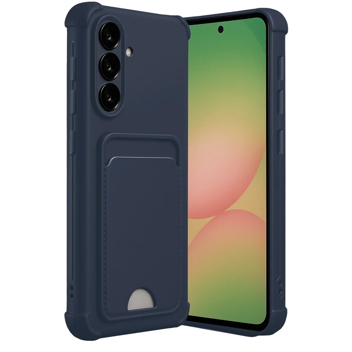 Samsung Galaxy A56 Kılıf Kelvin Kartvizitli Silikon - Lacivert