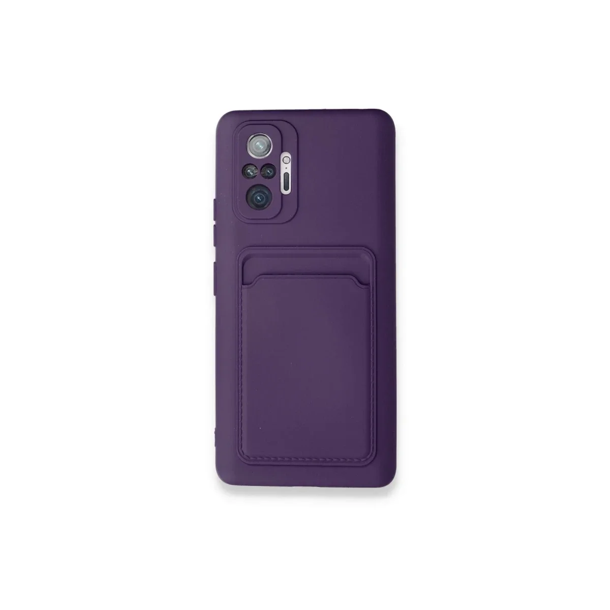 Xiaomi Redmi Note 10 Pro Kılıf Kelvin Kartvizitli Silikon - Derin Mor