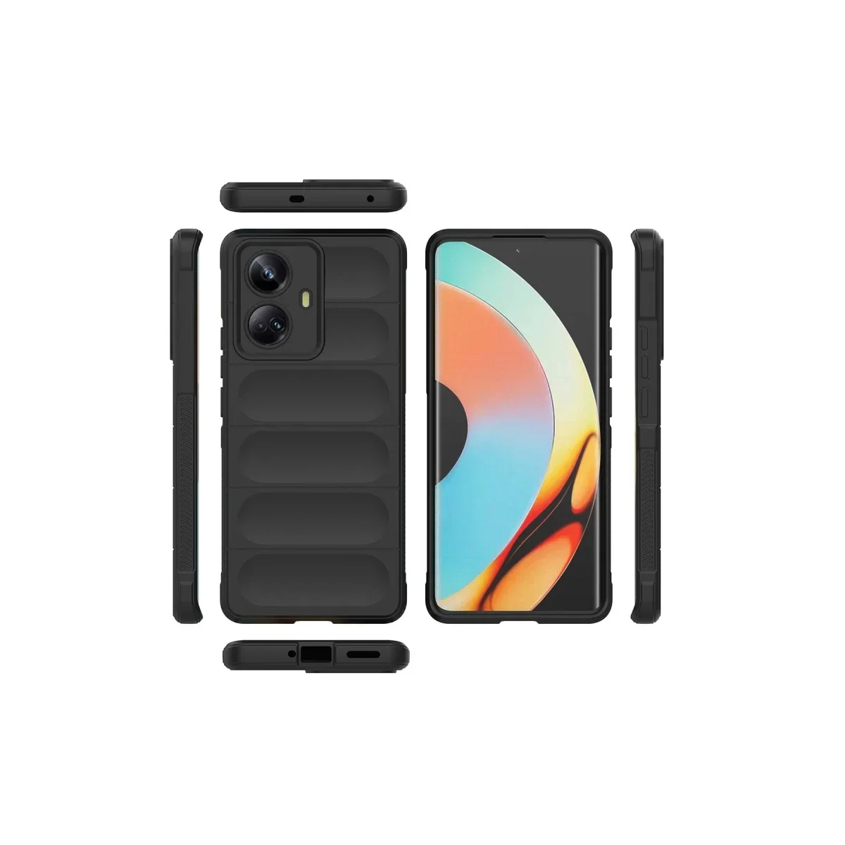 Realme 10 Pro 5G Kılıf Optimum Silikon - Siyah görsel 3