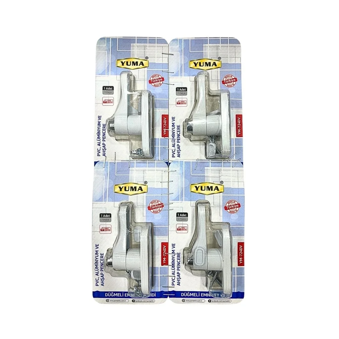Düğmeli PVC Metal Emniyet Kilidi Vakumlu