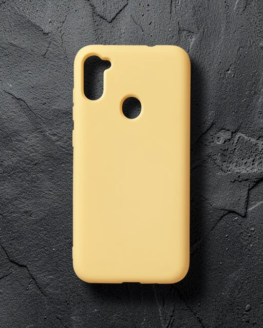 Samsung Galaxy A11 Kılıf Nano İçi Kadife Silikon - Sarı