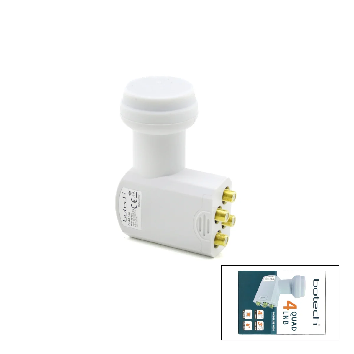 Uydu LNB Quad (4 Çıkış) 0.1dB 4K Ultra HD Universal görsel 3