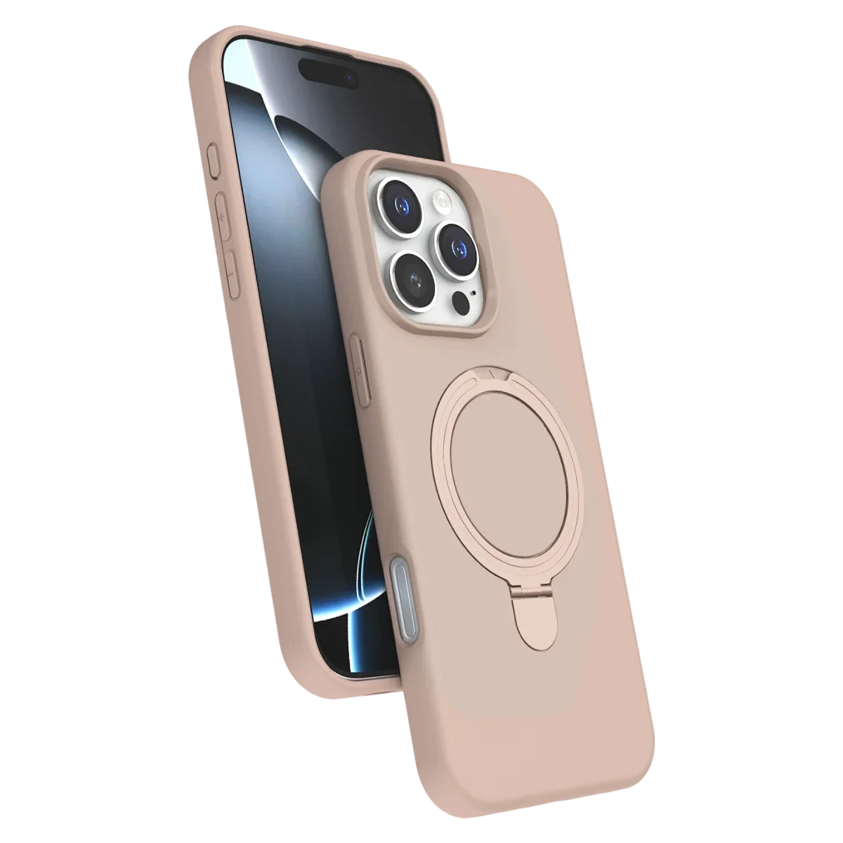 Apple iPhone 16 Pro Max Regal Magsafe Standlı Kapak - Çöl Titanyum