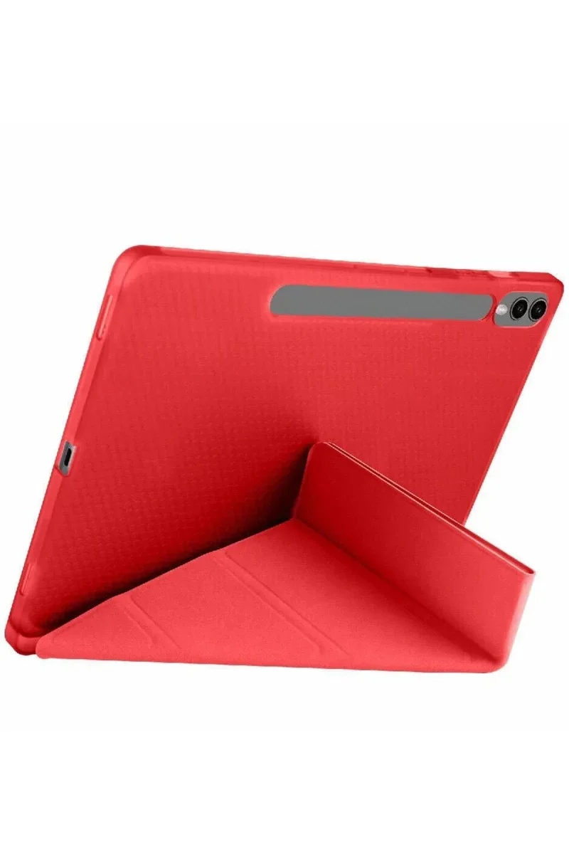 Samsung Galaxy X610 Tab S9 FE Plus 12.4 Kılıf Kalemlikli Mars Tablet Kılıfı - Kırmızı görsel 2