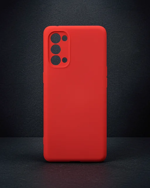 Oppo Reno 5 Pro Kılıf Nano İçi Kadife Silikon - Kırmızı
