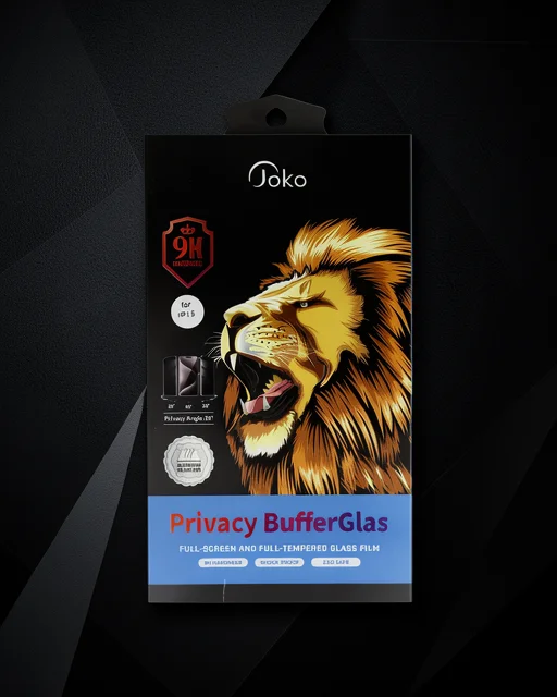 Joko Apple İphone 15 Buffer Hayalet Cam Ekran Koruyucu - Siyah