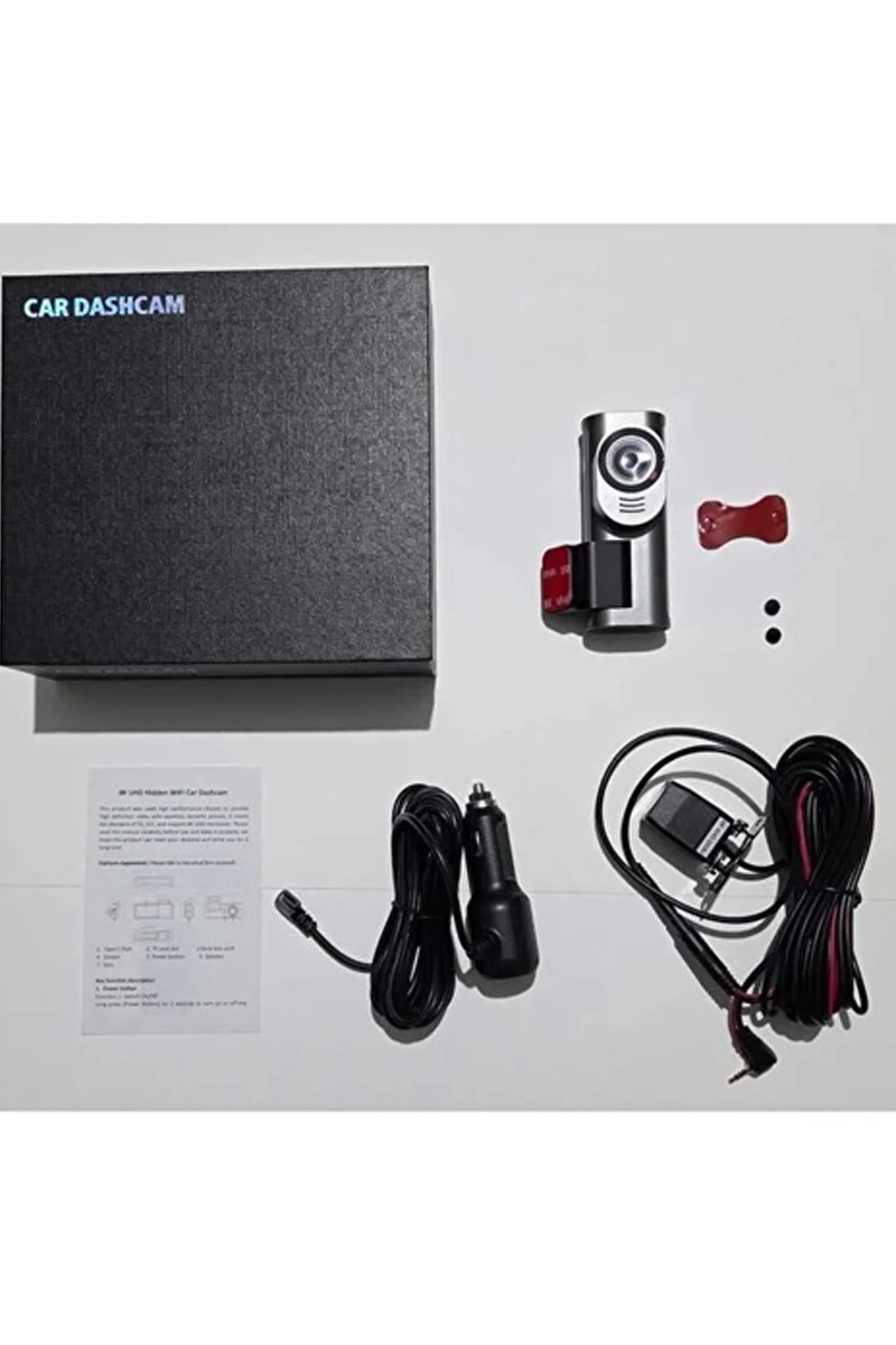 4K WiFi Çift Kameralı Araç Kamerası Gece Görüşlü G-Sensörlü Dash Cam 170 Derece görsel 7