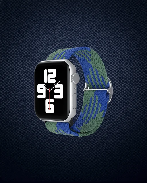 Apple Watch 42mm Kordon - Yeşil-lacivert
