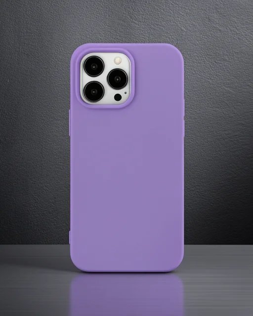 Apple İphone 14 Pro Max Kılıf Nano İçi Kadife Silikon - Mor