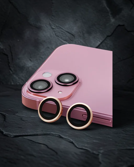Apple İphone 15 Raze Metal Kamera Lens - Pembe