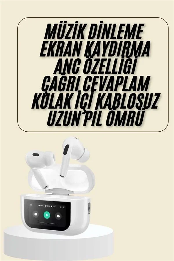 Dokunmatik Ekranlı Bluetooth Kulaklık TWS İOS Android Tüm Telefonlara Uyumlu Kulaklık Yeni Nesil görsel 2