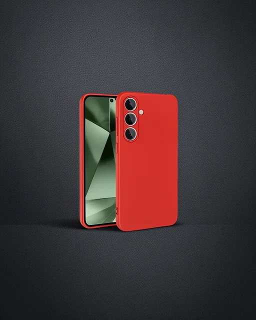 Samsung Galaxy S24 Fe Kılıf Nano İçi Kadife Silikon - Kırmızı