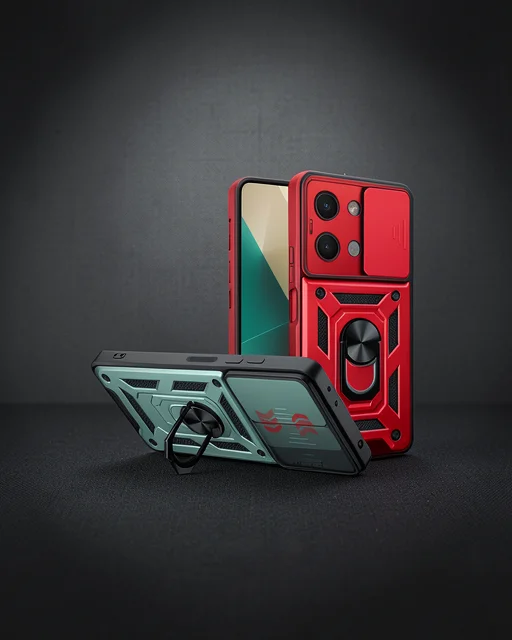 Xiaomi Poco X6 Kılıf Pars Lens Yüzüklü Silikon - Yeşil