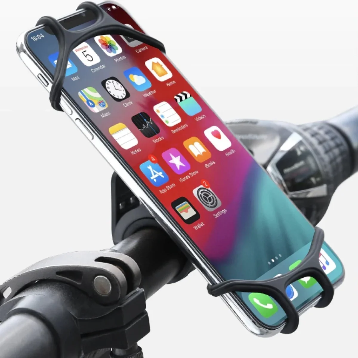 Universal Bisiklet Motosiklet Çocuk Arabası Silikon 360 Derece Telefon Tutucu Tüm Modellerle görsel 4