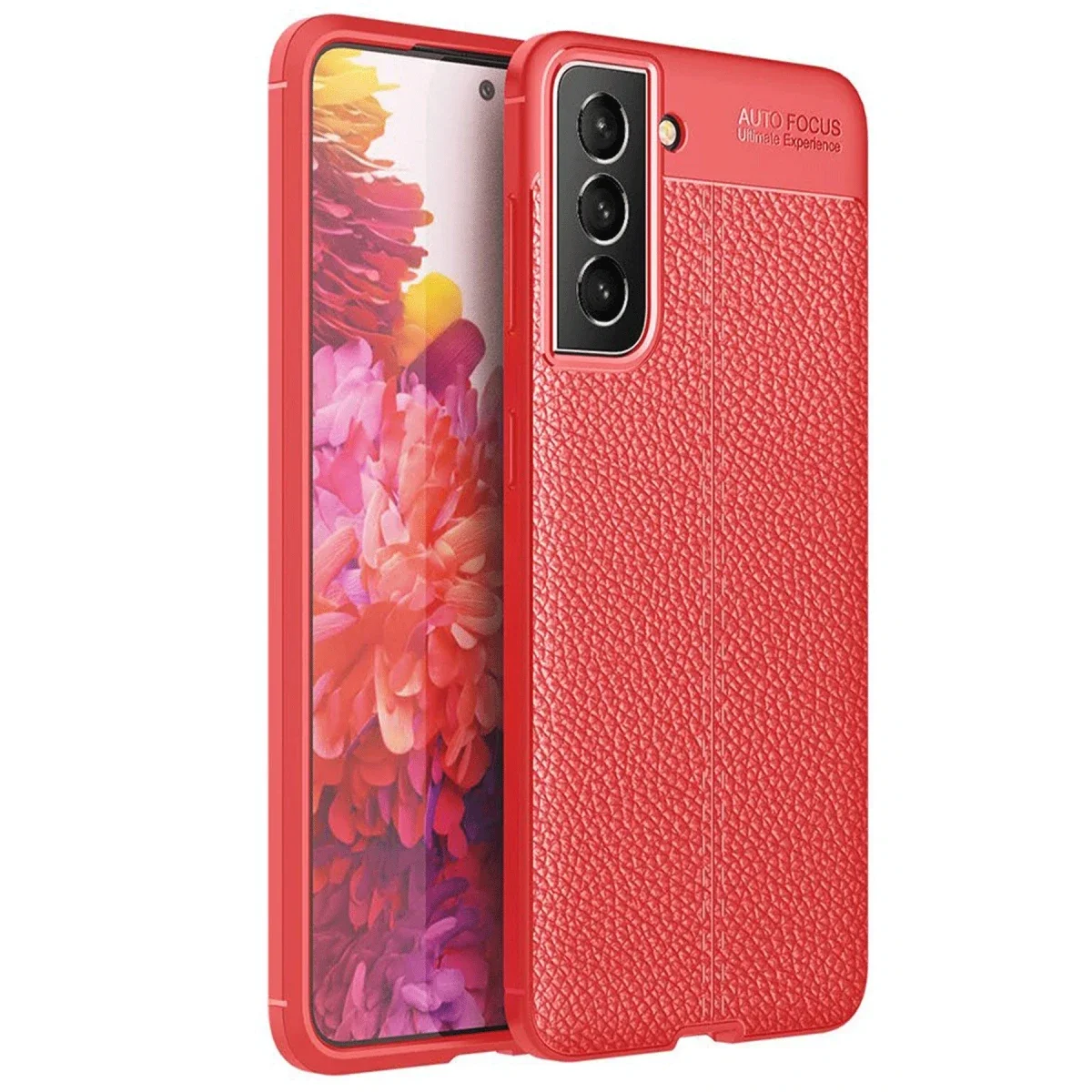 Samsung Galaxy S21 FE Kılıf Auto Focus Kapak - Kırmızı