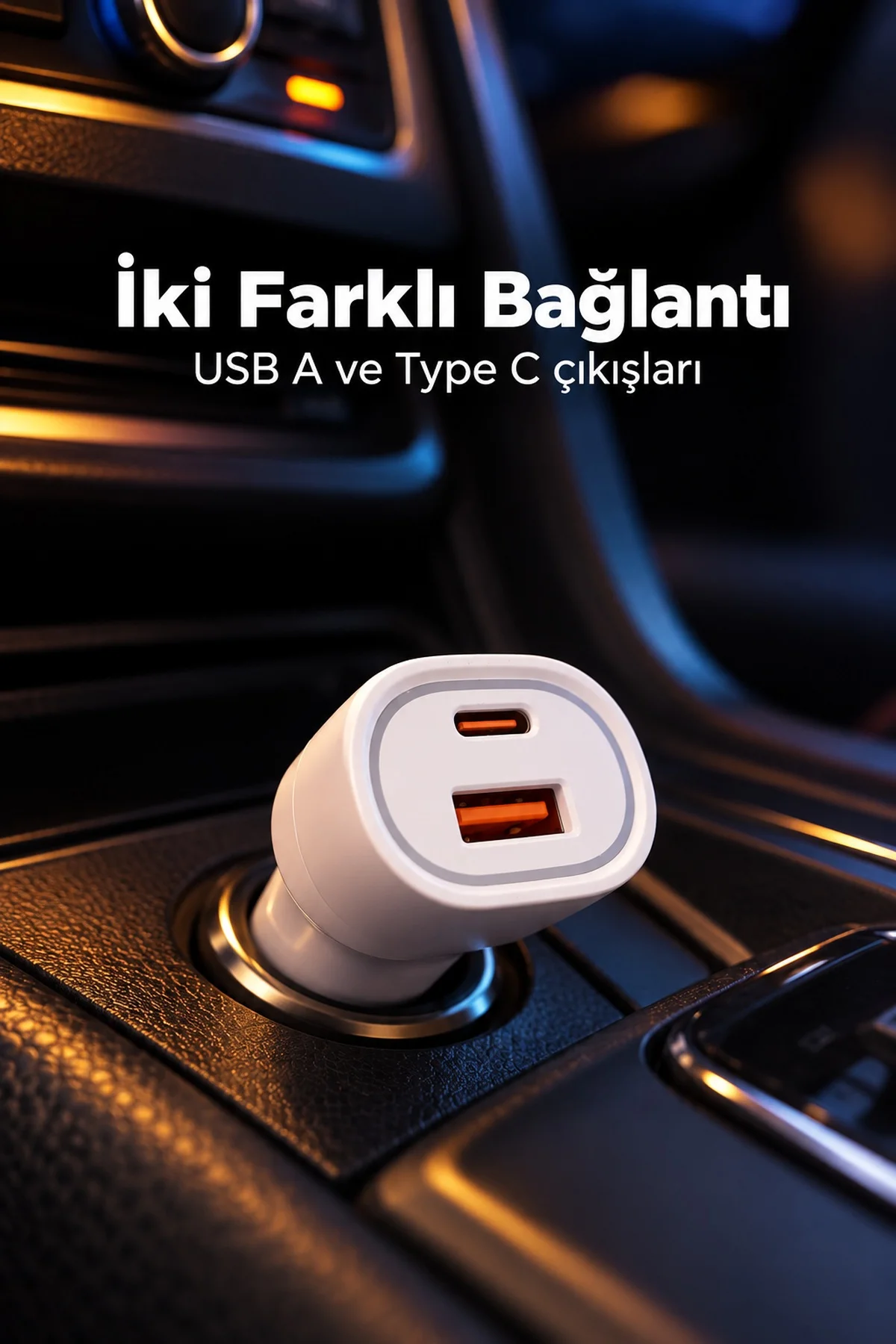 PD 22W Type C Çıkışlı Araç Şarj Cihazı görsel 3