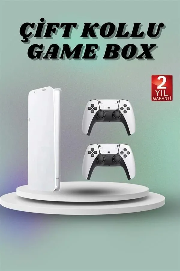 Game Box 3D Çift Oyun Kollu 4K HD Ekran 20000'den Fazla Oyun Seçeneği 2.4G Kablosuz görsel 2