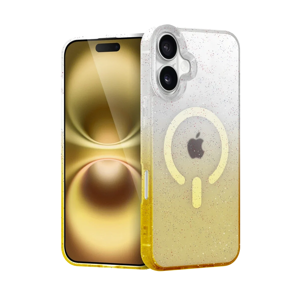 Apple iPhone 16 Plus Pummel Shiny Magsafe Kapak - Gold