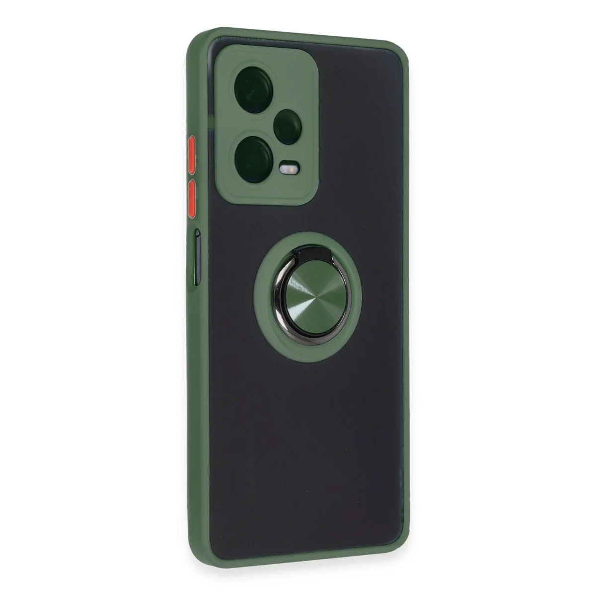 Xiaomi Redmi Note 12 Pro 5g Kılıf Montreal Yüzüklü Silikon Kapak - Yeşil görsel 2