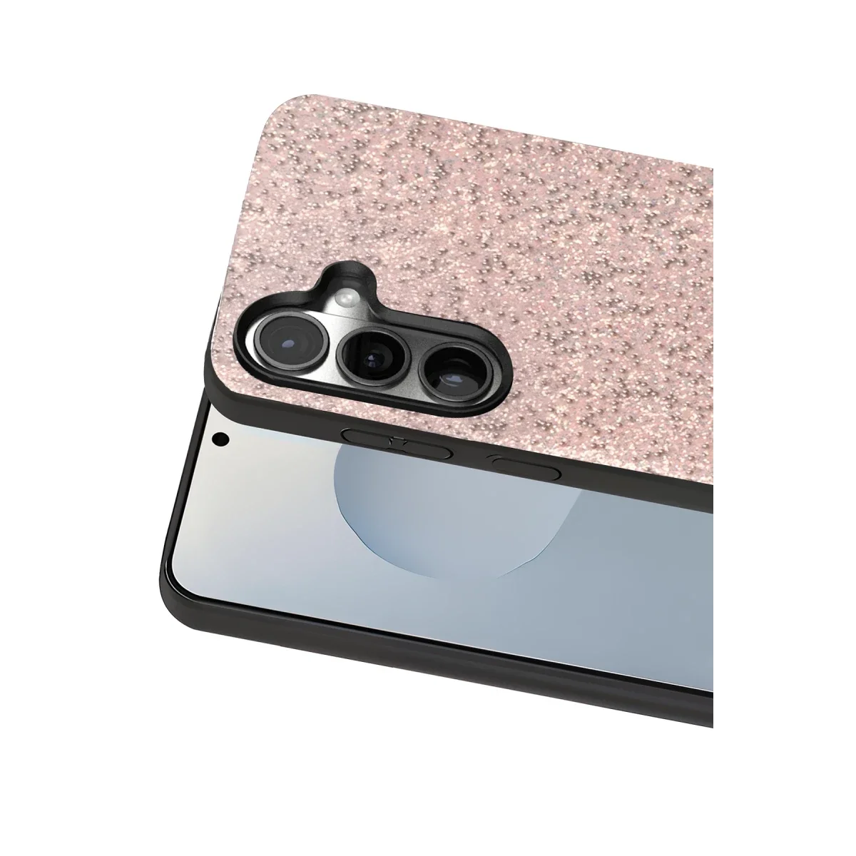 Onegif Samsung Galaxy S25 Bright Simli Kapak - Pembe görsel 2