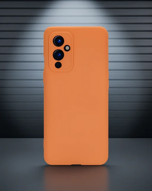 One Plus 9 Kılıf Nano İçi Kadife Silikon - Turuncu