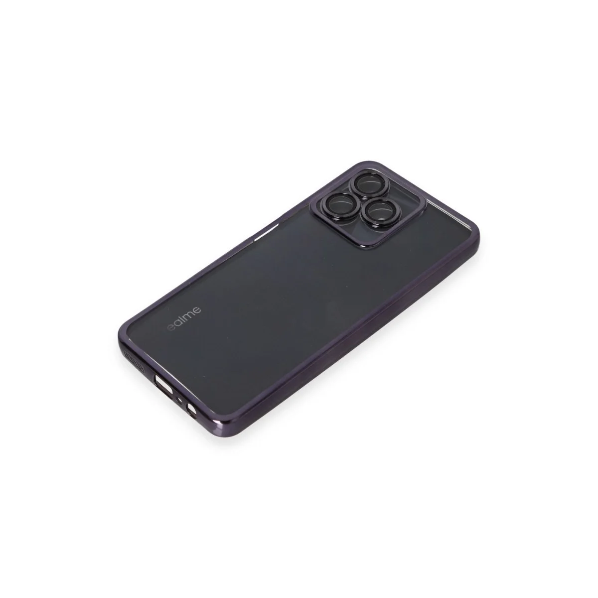 Realme C53 Kılıf Razer Lensli Silikon - Mor görsel 4
